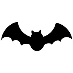 Halloween bat silhouettes icon set.