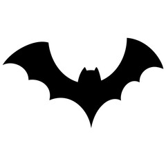 Halloween bat silhouettes icon set.
