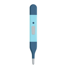 Electric thermometer line icon on white background. Vector illustration - obrazy, fototapety, plakaty