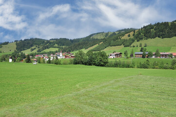 Fototapeta na wymiar Schattwald in Tannheimer Tal,Tirol,Austria
