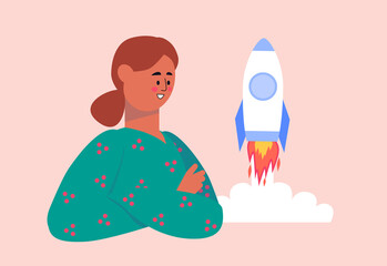 Ambitions, success, startup concept