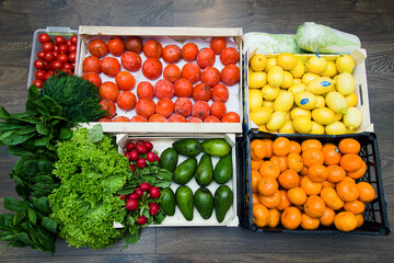 Vegetables in a market