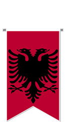 Albania flag in soccer pennant.
