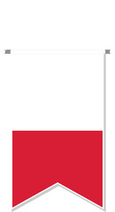 Poland flag in soccer pennant.