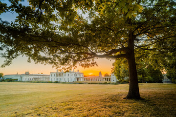 The Queens House at sunset from Greenwich Park - Greenwich, London, Summer, 2022