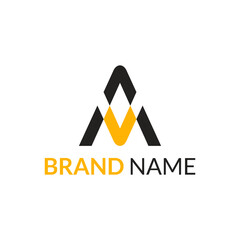 simple modern monogram letter A V M logo design, suitable for any companies logo