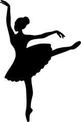 ballerina pose silhouette