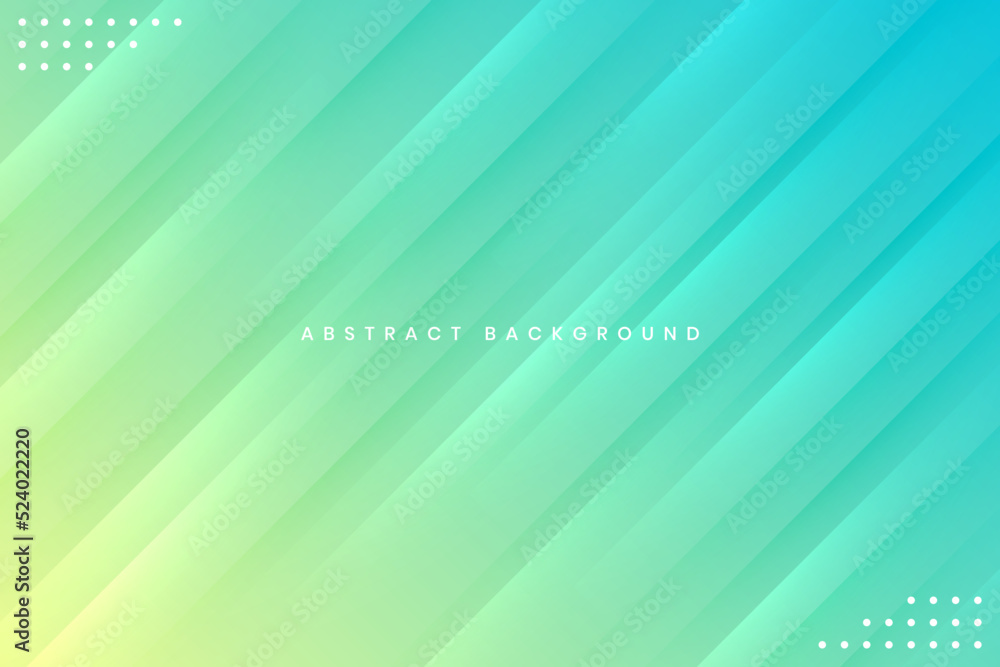 Wall mural green abstract geometric background