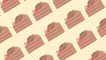 chocolate sponge cake wallpaper★