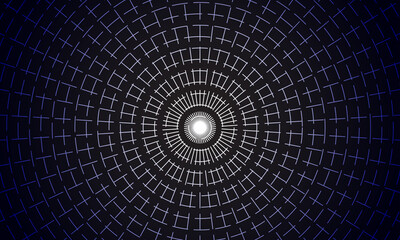 gradient line Circle on black background