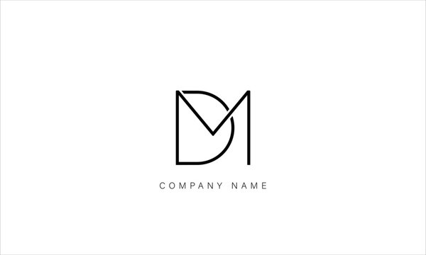 MD, DM Abstract Letters Logo Monogram