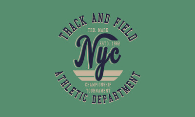 Obraz premium Track and Field Athletic sport typography, tee shirt graphics, vectors 2