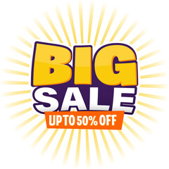 Big sale banner template design for web or social media.