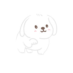 Obraz na płótnie Canvas cute white dog
