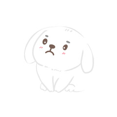 cute white dog