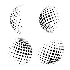 Abstract grunge halftone globe textured background design vector