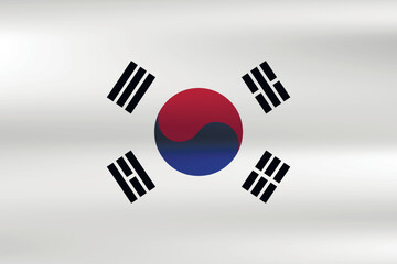 Flag of Korea. Korean national symbol in official colors. Template icon. Abstract vector background