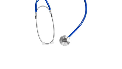 Stethoscope isolated. Medical tool on transparent background - PNG format.