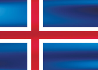 Fototapeta premium Flag of Iceland. Icelandic national symbol in official colors. Template icon. Abstract vector background
