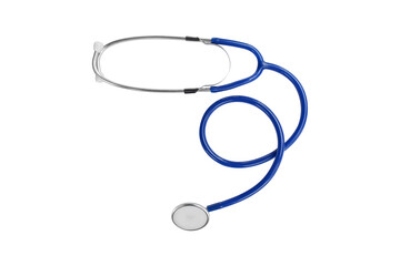 Stethoscope isolated. Medical tool on transparent background - PNG format.