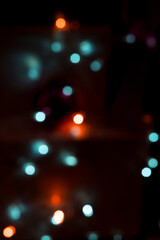 Blurred Bokeh Lights on a Dark Background