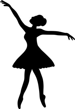 ballerina pose silhouette