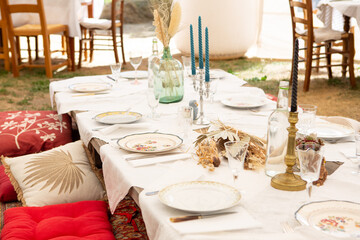 Décoration de table - Mariage bohème chic
