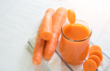 Fresh Carrot juice, carrot healthy drink, high beta carotene and vitamin C.