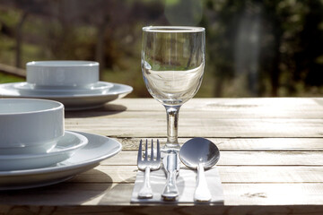 Proper Table Setting in a Garden