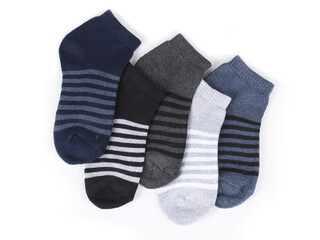 Socks for men ,cotton pair socks with black and white lining design 