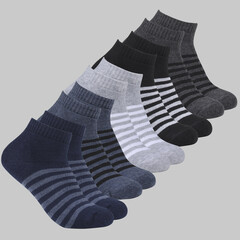 Socks for men ,cotton pair socks with black and white lining design 