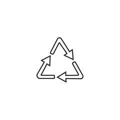 Arrow recycle icon flat design illustration