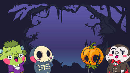 halloween background vector illustration