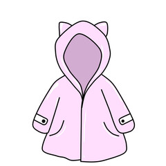 Pink rain coat