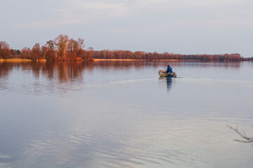 Dnipro river by the spring time