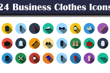 Business Clothes Icon Set