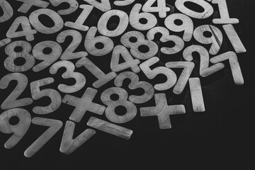 Background or texture of numbers. Finance data concept. Mathematic. Seamless pattern with numbers. Finance concept. 