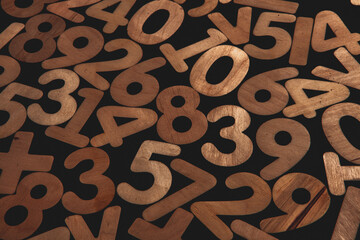 Background or texture of numbers. Finance data concept. Mathematic. Seamless pattern with numbers. Finance concept. 