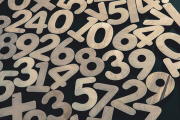 Background or texture of numbers. Finance data concept. Mathematic. Seamless pattern with numbers. Finance concept. 