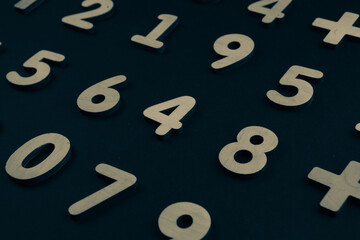 Background or texture of numbers. Finance data concept. Mathematic. Seamless pattern with numbers. Finance concept. 