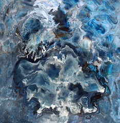 Acrylic liquid structure. Contemporary art. Abstract painting in mixed colors. For presentations, advertising, banners.