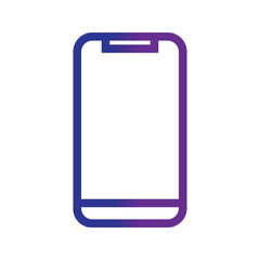 Gradient mobile phone icon illustration