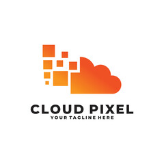 Fototapeta premium cloud tech logo vector design template