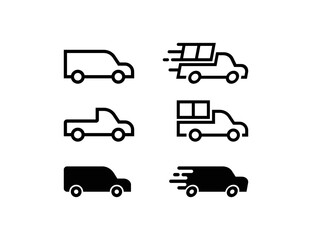 Delivery car logo icon design illustration