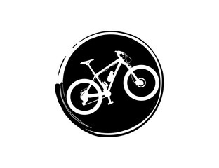 Bicycle in circle illustration