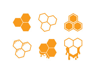 Honeycomb flat design illustration collection