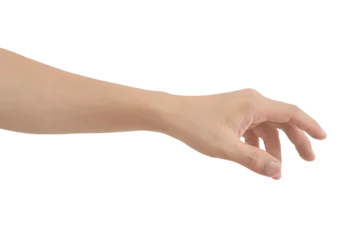 Fotobehang Man hand gesture isolated on transparent background - PNG format. © banphote