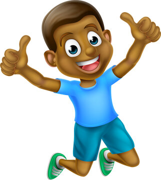 recommend clip art: Cartoon Thumbs Up Boy Jumping