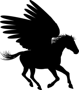 Running Pegasus Silhouette