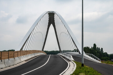 Oelegem, Antwerp Province, Belgium -Suspension bridge over the Albert Canal